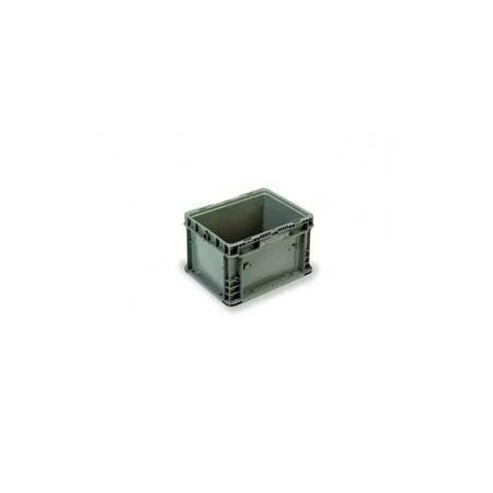 Lewisbins ORBIS Stakpak NXO1215-9 Modular Straight Wall Container, 12"L x 15"W x 9-1/2"H, Gray NXO1215-9-GY